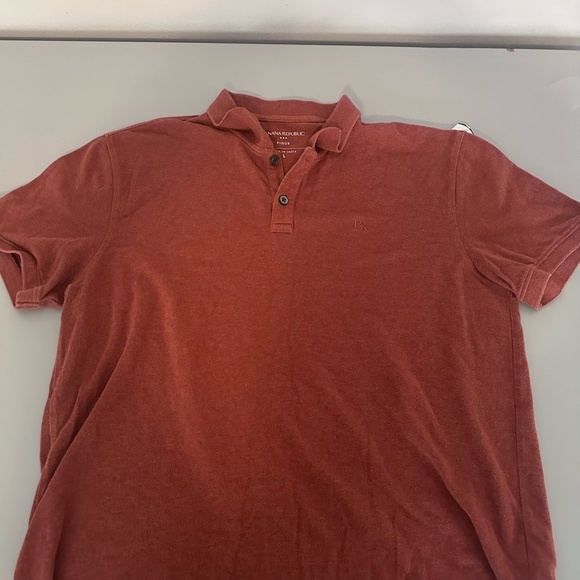 Banana Republic Red Polo Shirt Casual Cotton Comfort - Picture 3 of 4